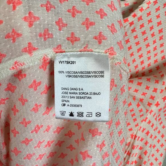 Indi & Cold San Sebastian Neon Print Long Sleeve Peasant Boho Top - Picture 10 of 11